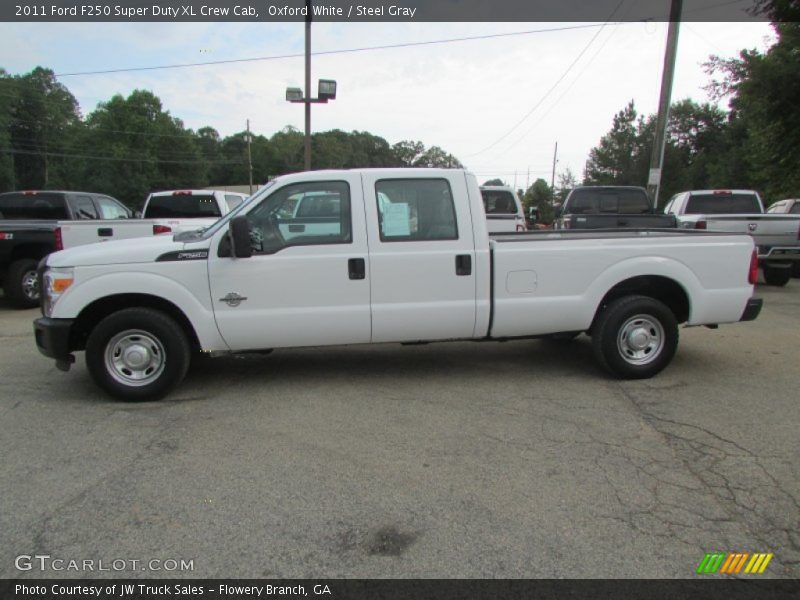 Oxford White / Steel Gray 2011 Ford F250 Super Duty XL Crew Cab