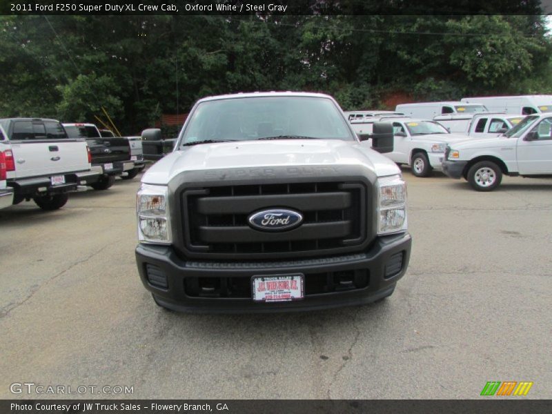 Oxford White / Steel Gray 2011 Ford F250 Super Duty XL Crew Cab