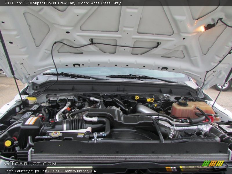 Oxford White / Steel Gray 2011 Ford F250 Super Duty XL Crew Cab