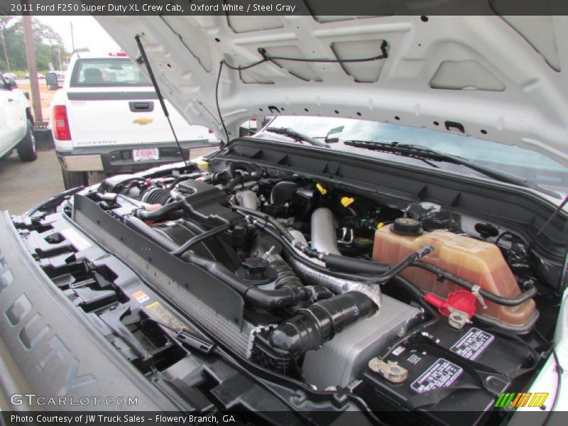 Oxford White / Steel Gray 2011 Ford F250 Super Duty XL Crew Cab