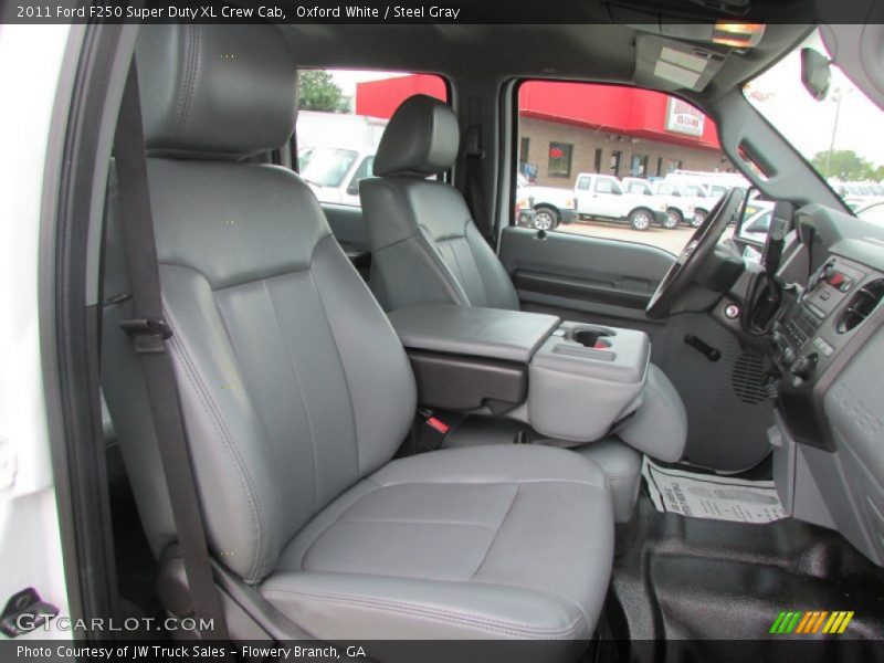 Oxford White / Steel Gray 2011 Ford F250 Super Duty XL Crew Cab