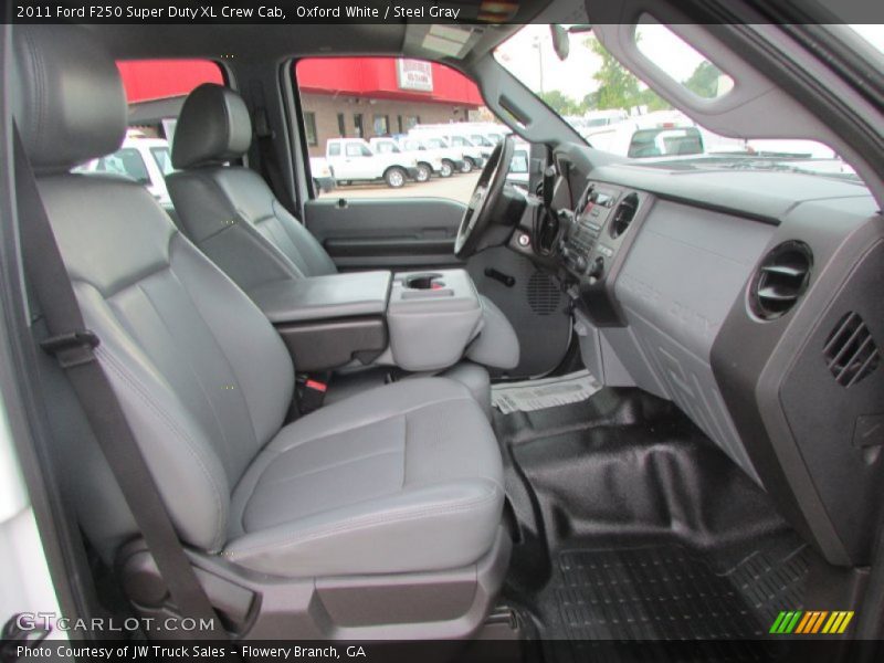 Oxford White / Steel Gray 2011 Ford F250 Super Duty XL Crew Cab