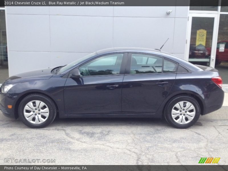 Blue Ray Metallic / Jet Black/Medium Titanium 2014 Chevrolet Cruze LS