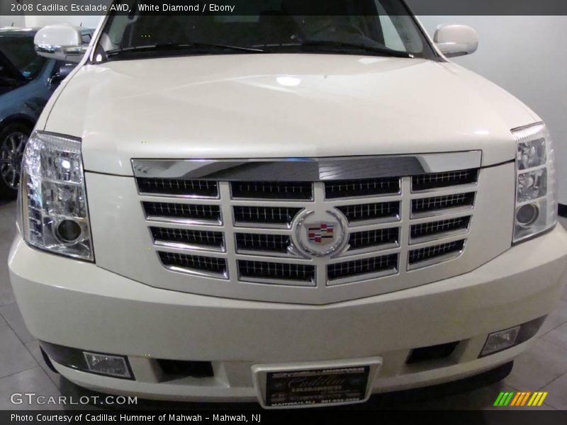 White Diamond / Ebony 2008 Cadillac Escalade AWD