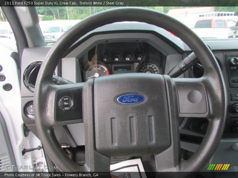 Oxford White / Steel Gray 2011 Ford F250 Super Duty XL Crew Cab
