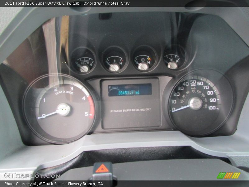 Oxford White / Steel Gray 2011 Ford F250 Super Duty XL Crew Cab