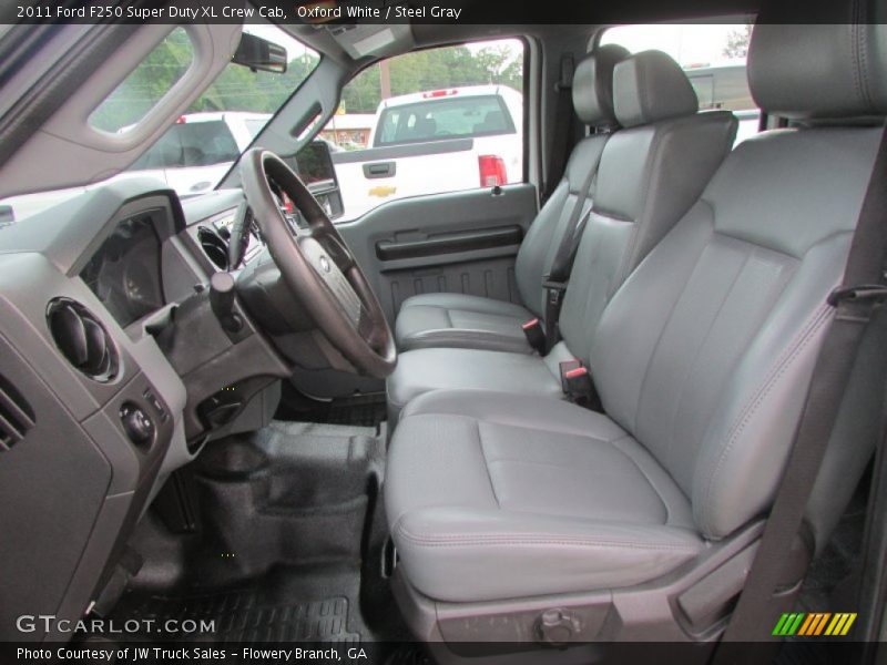 Oxford White / Steel Gray 2011 Ford F250 Super Duty XL Crew Cab