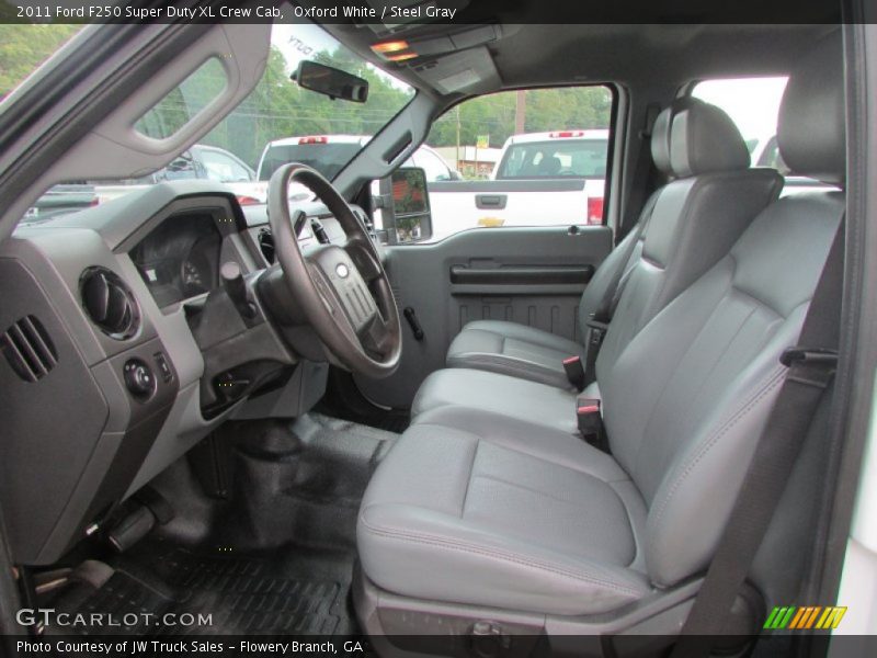 Oxford White / Steel Gray 2011 Ford F250 Super Duty XL Crew Cab