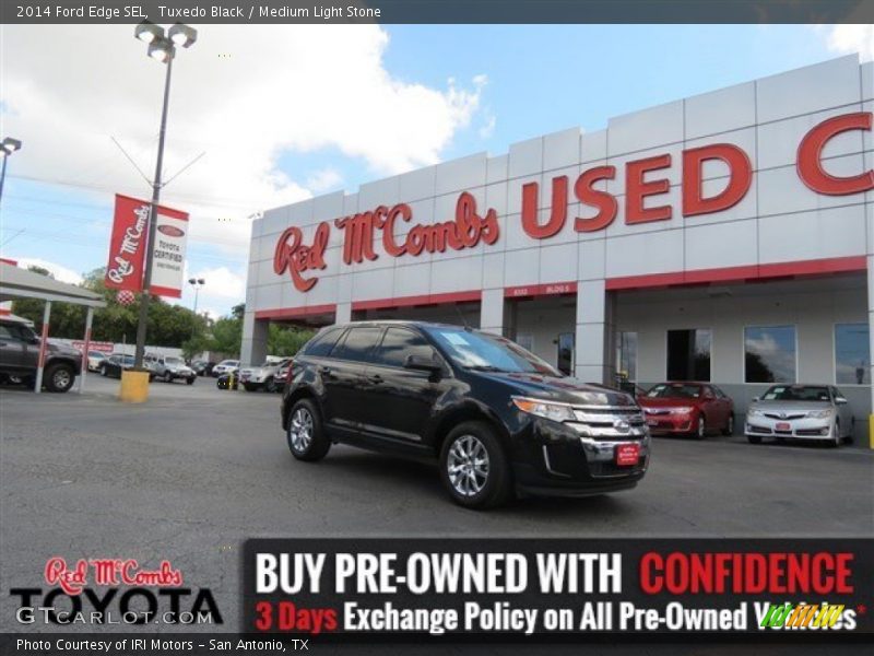 Tuxedo Black / Medium Light Stone 2014 Ford Edge SEL