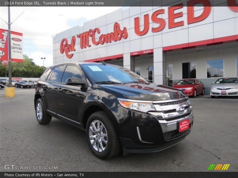 Tuxedo Black / Medium Light Stone 2014 Ford Edge SEL