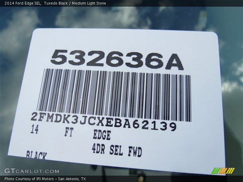 Tuxedo Black / Medium Light Stone 2014 Ford Edge SEL
