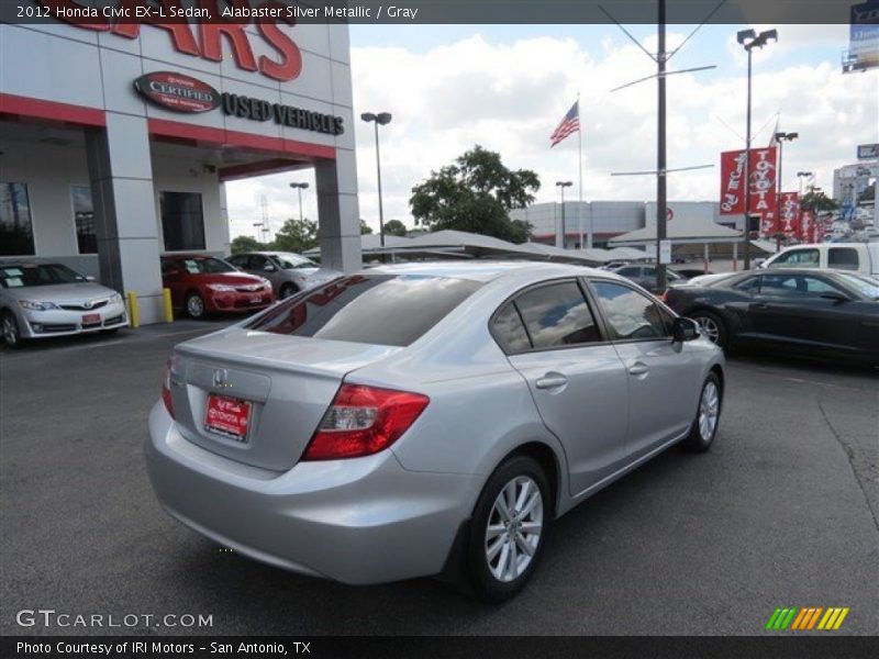 Alabaster Silver Metallic / Gray 2012 Honda Civic EX-L Sedan