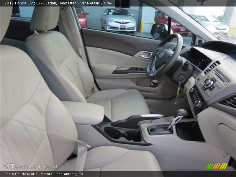 Alabaster Silver Metallic / Gray 2012 Honda Civic EX-L Sedan