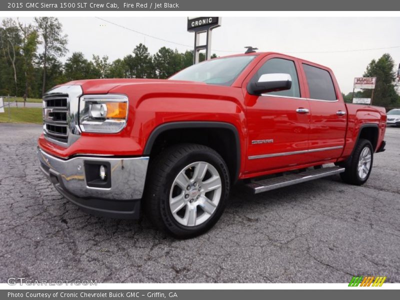 Fire Red / Jet Black 2015 GMC Sierra 1500 SLT Crew Cab