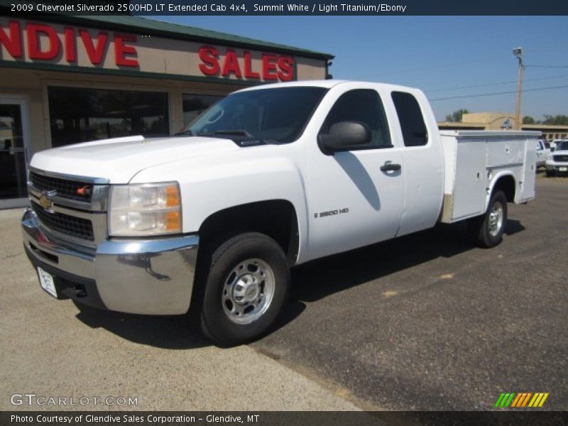 Summit White / Light Titanium/Ebony 2009 Chevrolet Silverado 2500HD LT Extended Cab 4x4