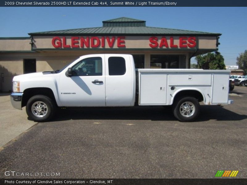 Summit White / Light Titanium/Ebony 2009 Chevrolet Silverado 2500HD LT Extended Cab 4x4