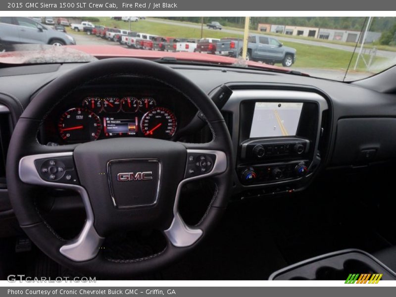 Fire Red / Jet Black 2015 GMC Sierra 1500 SLT Crew Cab