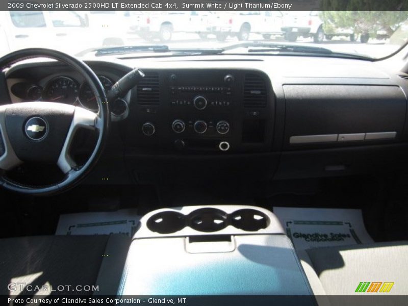 Summit White / Light Titanium/Ebony 2009 Chevrolet Silverado 2500HD LT Extended Cab 4x4