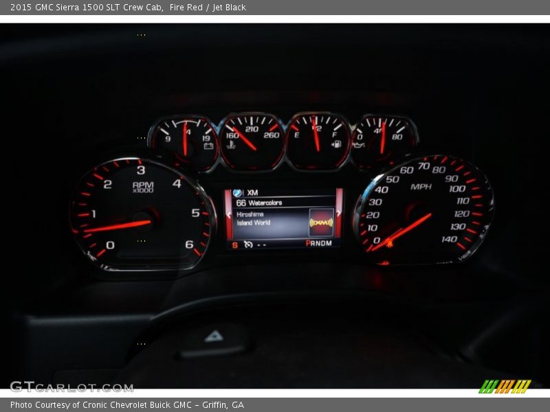Fire Red / Jet Black 2015 GMC Sierra 1500 SLT Crew Cab