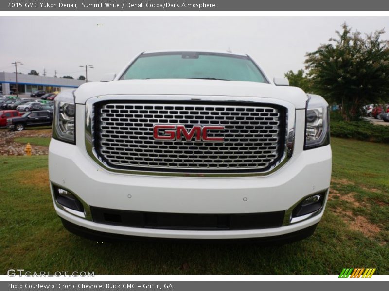 Summit White / Denali Cocoa/Dark Atmosphere 2015 GMC Yukon Denali