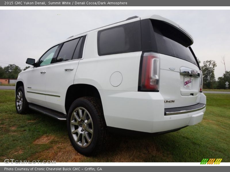 Summit White / Denali Cocoa/Dark Atmosphere 2015 GMC Yukon Denali