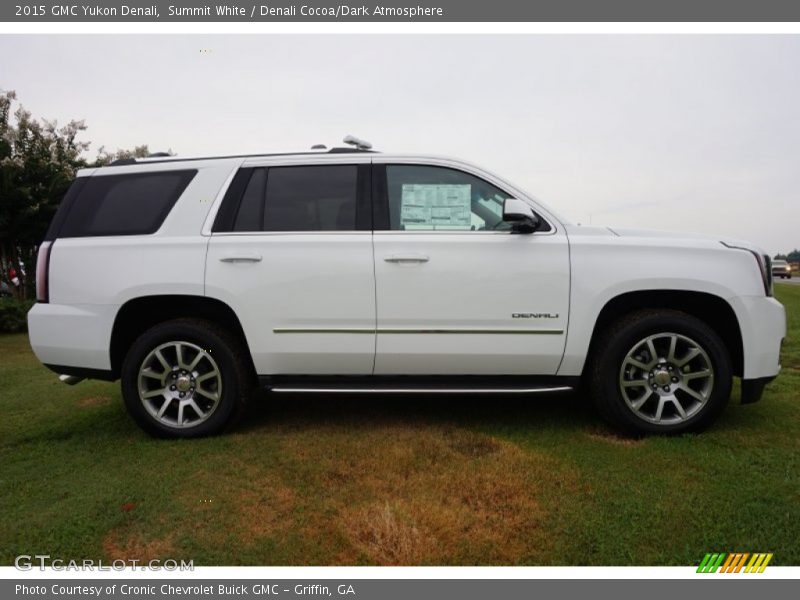 Summit White / Denali Cocoa/Dark Atmosphere 2015 GMC Yukon Denali