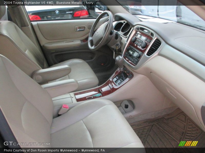 Bluestone Metallic / Ivory 2004 Toyota Highlander V6 4WD