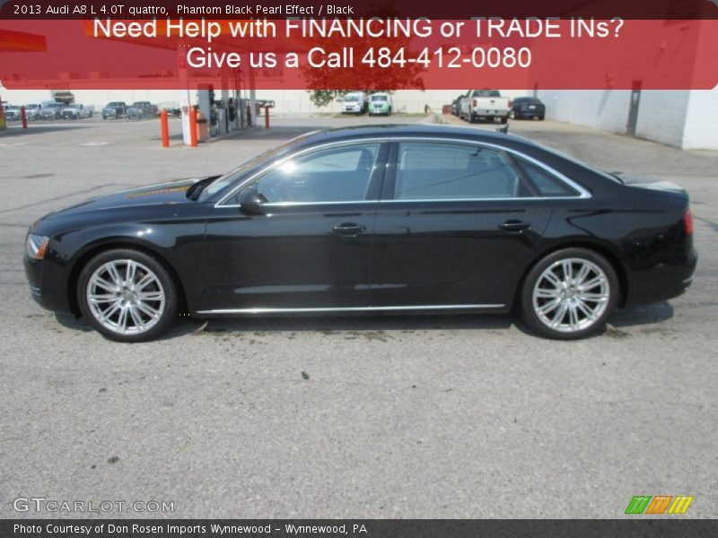 Phantom Black Pearl Effect / Black 2013 Audi A8 L 4.0T quattro