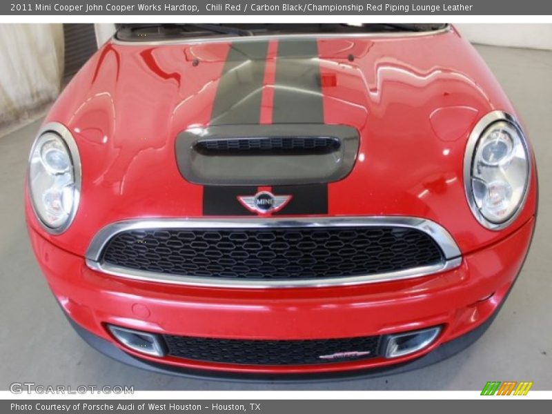Chili Red / Carbon Black/Championship Red Piping Lounge Leather 2011 Mini Cooper John Cooper Works Hardtop