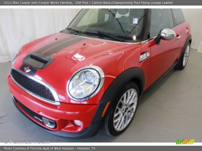 Chili Red / Carbon Black/Championship Red Piping Lounge Leather 2011 Mini Cooper John Cooper Works Hardtop