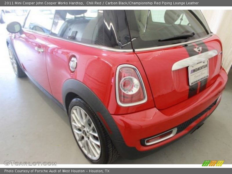 Chili Red / Carbon Black/Championship Red Piping Lounge Leather 2011 Mini Cooper John Cooper Works Hardtop