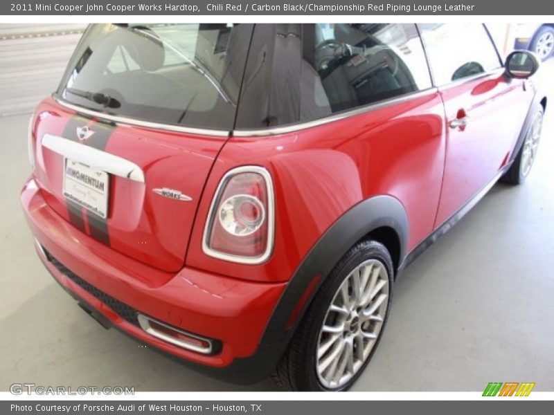 Chili Red / Carbon Black/Championship Red Piping Lounge Leather 2011 Mini Cooper John Cooper Works Hardtop