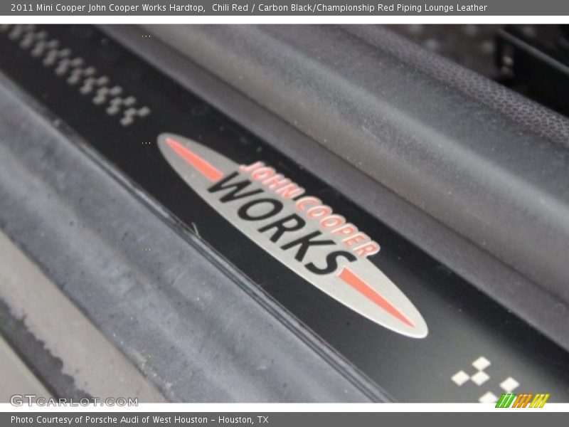 Chili Red / Carbon Black/Championship Red Piping Lounge Leather 2011 Mini Cooper John Cooper Works Hardtop