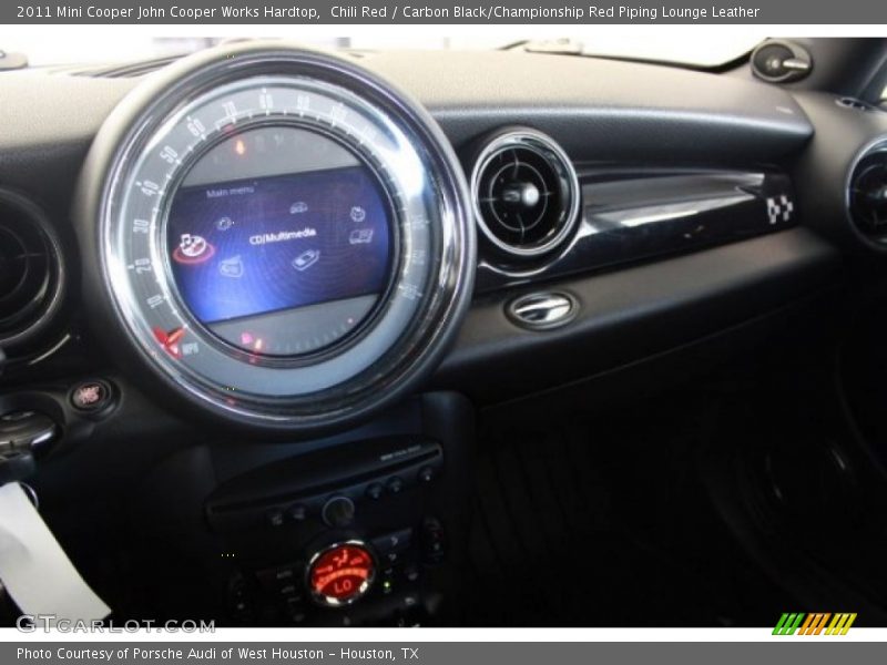 Chili Red / Carbon Black/Championship Red Piping Lounge Leather 2011 Mini Cooper John Cooper Works Hardtop
