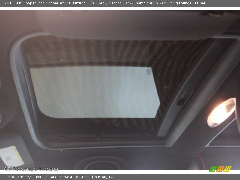 Chili Red / Carbon Black/Championship Red Piping Lounge Leather 2011 Mini Cooper John Cooper Works Hardtop