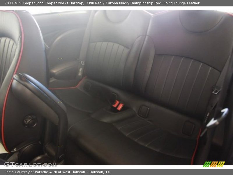 Chili Red / Carbon Black/Championship Red Piping Lounge Leather 2011 Mini Cooper John Cooper Works Hardtop