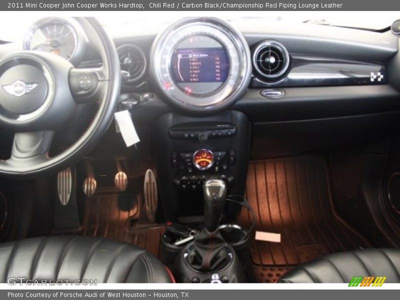 Chili Red / Carbon Black/Championship Red Piping Lounge Leather 2011 Mini Cooper John Cooper Works Hardtop