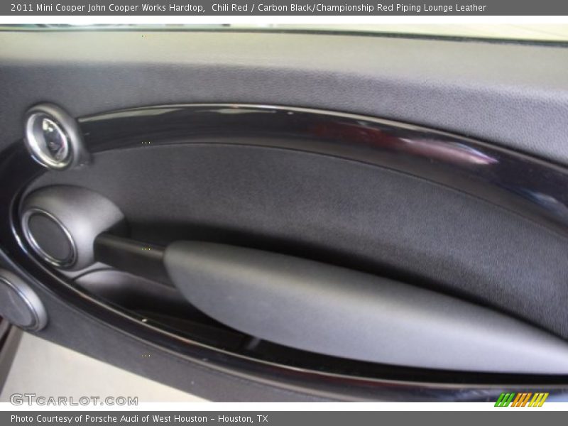 Chili Red / Carbon Black/Championship Red Piping Lounge Leather 2011 Mini Cooper John Cooper Works Hardtop