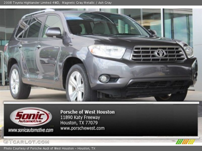 Magnetic Gray Metallic / Ash Gray 2008 Toyota Highlander Limited 4WD