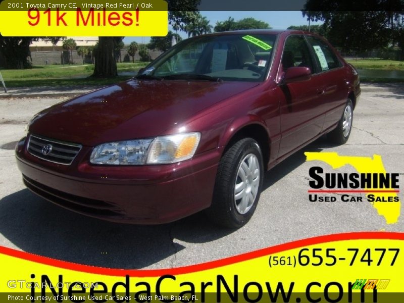 Vintage Red Pearl / Oak 2001 Toyota Camry CE