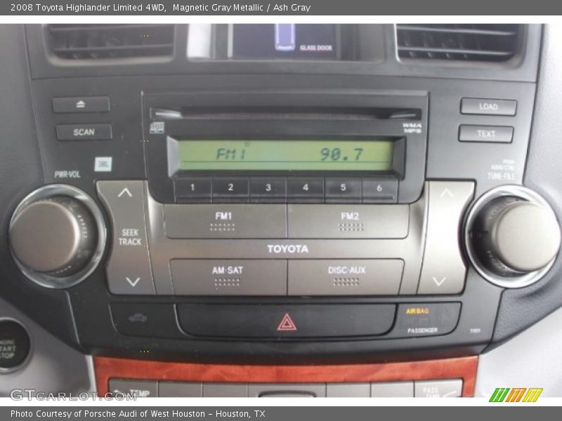 Magnetic Gray Metallic / Ash Gray 2008 Toyota Highlander Limited 4WD