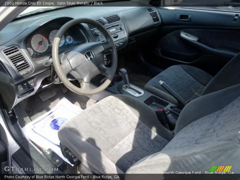 Satin Silver Metallic / Black 2001 Honda Civic EX Coupe