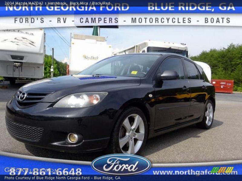 Black Mica / Black/Red 2004 Mazda MAZDA3 s Hatchback