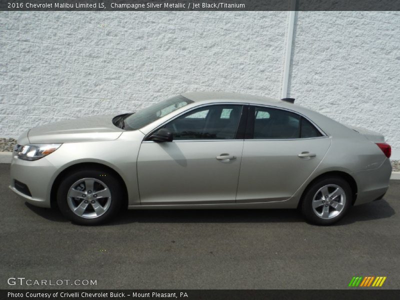 Champagne Silver Metallic / Jet Black/Titanium 2016 Chevrolet Malibu Limited LS