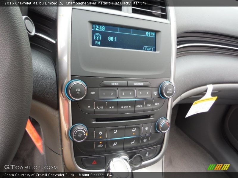 Champagne Silver Metallic / Jet Black/Titanium 2016 Chevrolet Malibu Limited LS