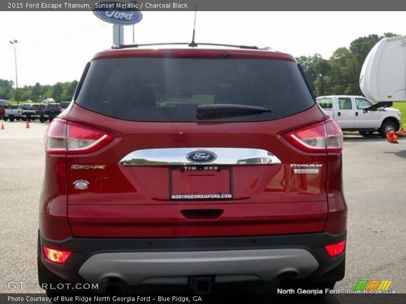 Sunset Metallic / Charcoal Black 2015 Ford Escape Titanium