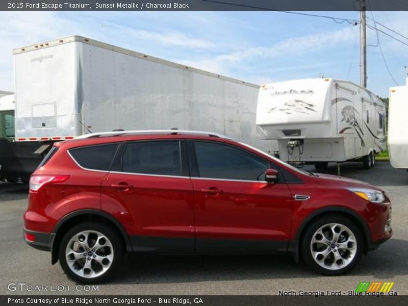 Sunset Metallic / Charcoal Black 2015 Ford Escape Titanium
