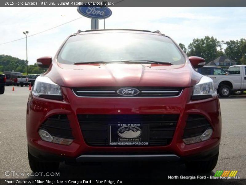 Sunset Metallic / Charcoal Black 2015 Ford Escape Titanium
