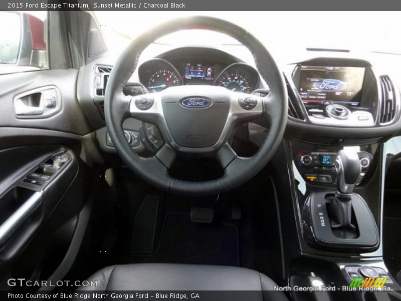 Sunset Metallic / Charcoal Black 2015 Ford Escape Titanium