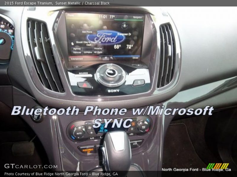 Sunset Metallic / Charcoal Black 2015 Ford Escape Titanium